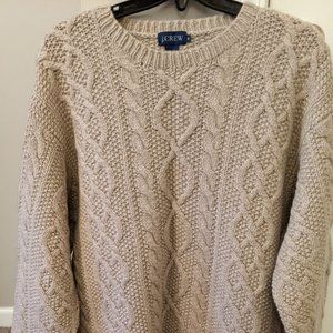 J.Crew Handmade Cable-knit Crew Neck Wool Sweater